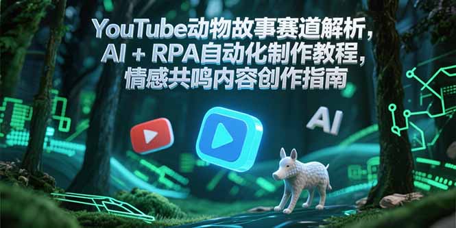 YouTube动物故事赛道解析，AI+RPA自动化制作教程，情感共鸣内容创作指南-泱泱学习社