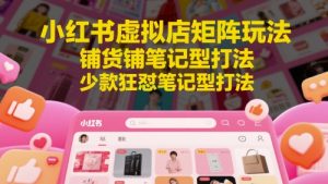 小红书虚拟店矩阵玩法，铺货铺笔记型打法，少款狂怼笔记型打法(更新)-泱泱学习社