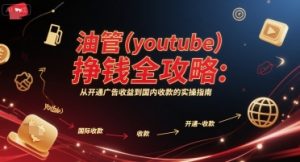油管(youtube)挣钱全攻略:从开通广告收益到国内收款的实操指南-泱泱学习社