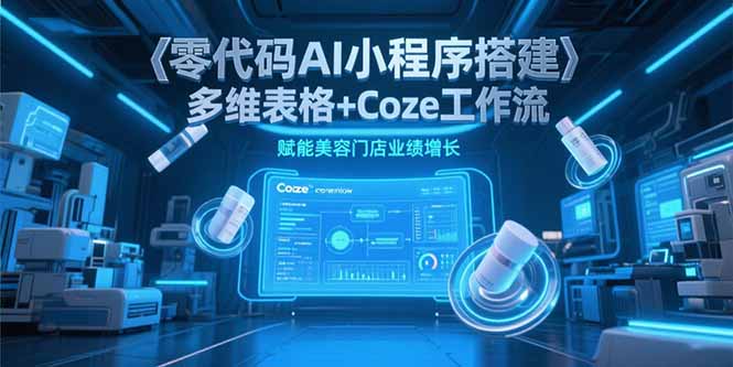 零代码AI小程序搭建，多维表格+Coze工作流，赋能美容门店业绩增长-泱泱学习社