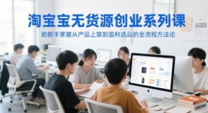 淘宝无货源创业系列课，助新手掌握从产品上架到盈利选品的全流程方法论-泱泱学习社