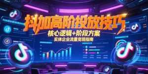 抖加高阶投放技巧，核心逻辑+阶段方案，实体企业流量变现指南-泱泱学习社