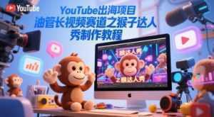 YouTube出海项目，油管长视频赛道之猴子达人秀制作教程-泱泱学习社