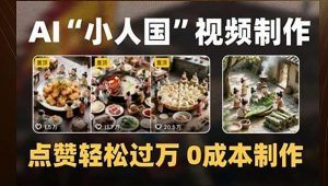 制作AI“小人国”微缩景观的短视频，点赞轻松过万，0成本制作-泱泱学习社