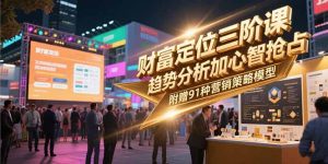财富定位三阶课，趋势分析加心智抢占，附赠91种营销策略模型-泱泱学习社
