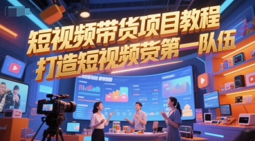短视频带货项目教程，打造短视频带货第一队伍-泱泱学习社