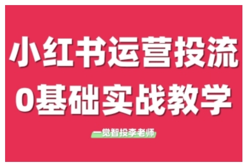 小红书运营投流，小红书广告投放从0到1的实战课，学完即可开始投放(更新)-泱泱学习社