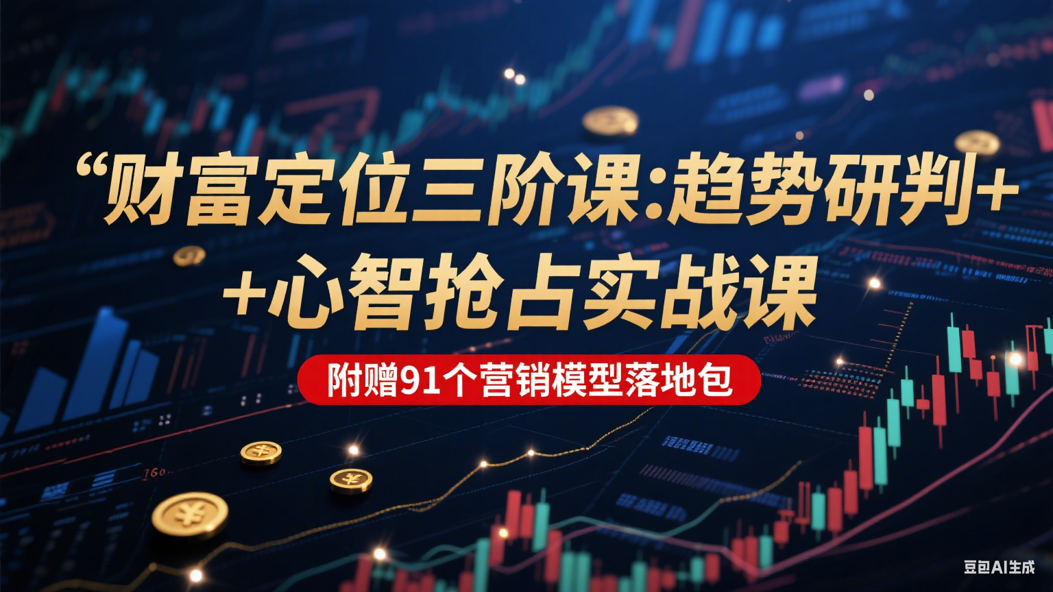 财富定位三阶：趋势研判 + 心智抢占实战课，附赠91个营销模型落地包-泱泱学习社