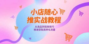 小店随心推实战教程,从选品到投放技巧,精准获取高转化流量-泱泱学习社