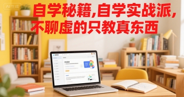 自学秘籍，自学实战派，不聊虚的只教真东西-泱泱学习社