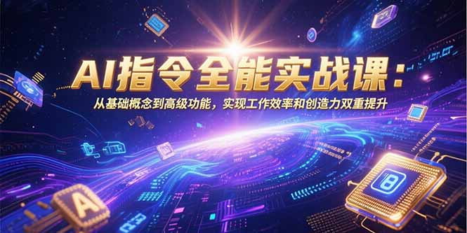 AI指令全能实战课：从基础概念到高级功能，实现工作效率和创造力双重提升-泱泱学习社