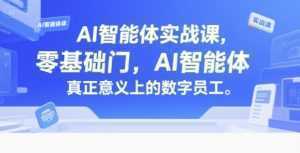 AI智能体实战课，零基础入门，AI智能体真正意义上的数字员工-泱泱学习社