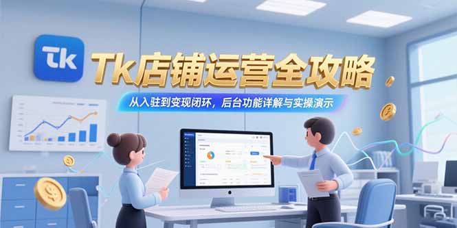 Tk店铺运营全攻略，从入驻到变现闭环，后台功能详解与实操演示-泱泱学习社