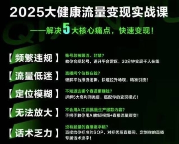大健康流量全域新增长8.0，三月底线下课视频，大健康万亿蓝海，从类目突围到模式迭代-泱泱学习社