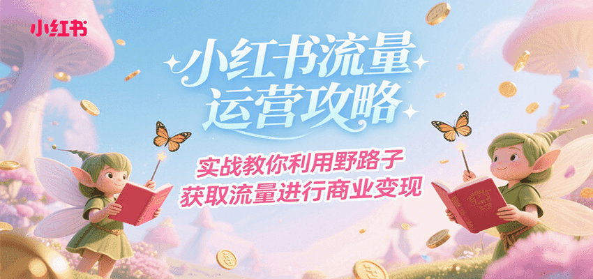 小红书流量运营攻略，实战教你利用野路子获取流量进行商业变现-泱泱学习社
