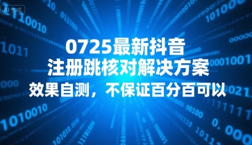 0725最新抖音注册跳核对解决方案，效果自测，不保证百分百可以-泱泱学习社