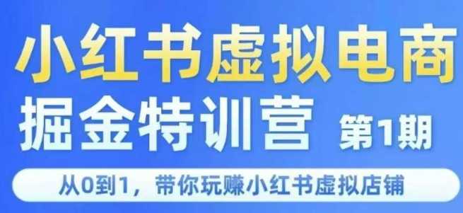 小红书虚拟电商掘金特训营第1期，从0到1，带你玩转小红书虚拟店铺-泱泱学习社