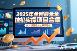 2025年挂机实操项目实操演练，挂机类型，AI直播类型，轻资产创业类型...-泱泱学习社