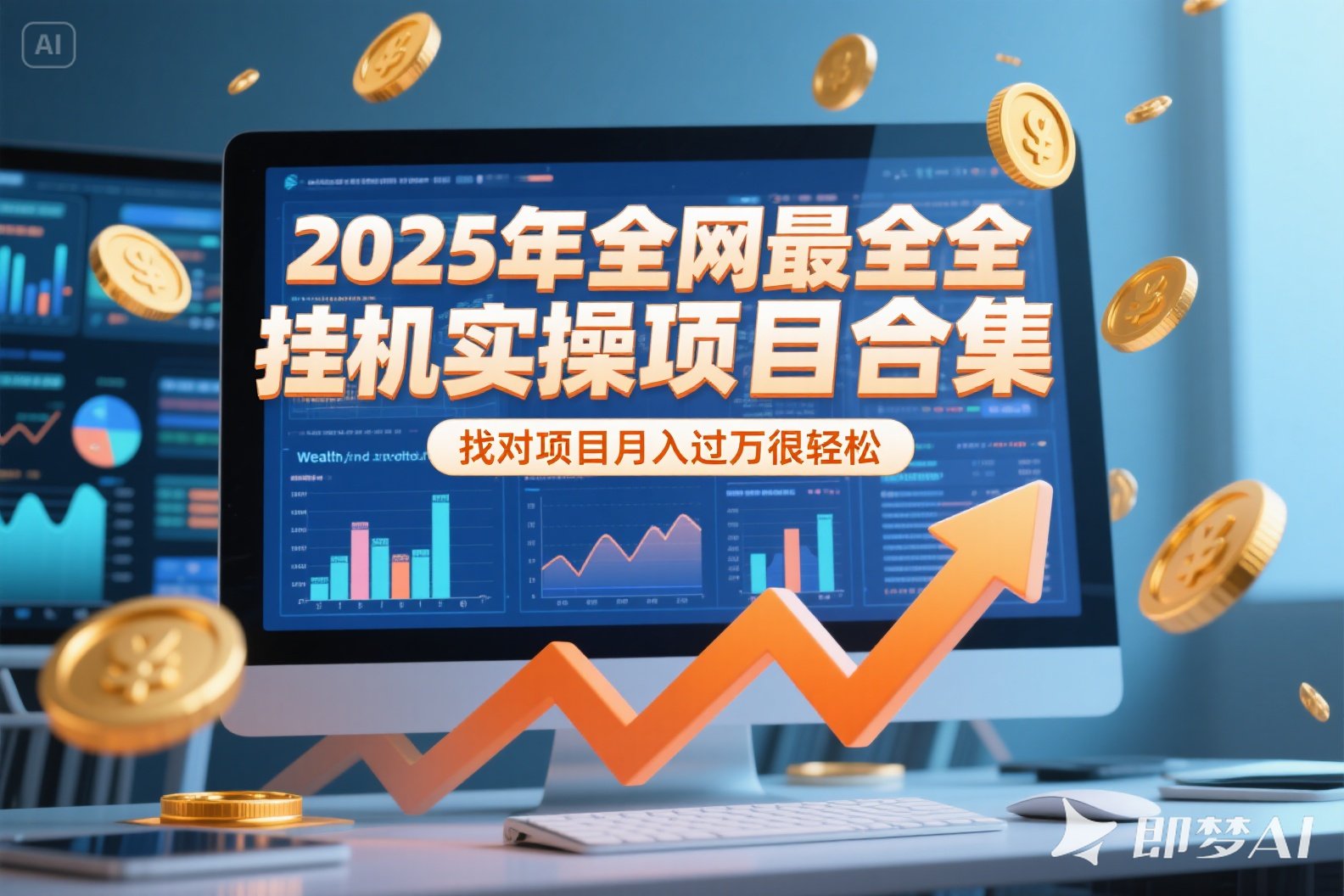 2025年挂机实操项目实操演练，挂机类型，AI直播类型，轻资产创业类型…-泱泱学习社