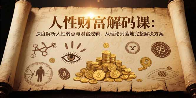 人性财富解码课6.0：深度解析人性弱点与财富逻辑，理论到落地完整解决方案-泱泱学习社