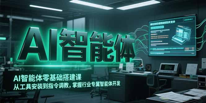AI智能体零基础搭建课，从工具安装到指令调教，掌握行业专属智能体开发…-泱泱学习社