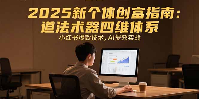 2025新个体创富指南：道法术器四维体系，小红书爆款技术，AI提效实战-泱泱学习社