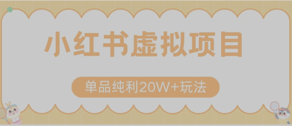 小红书卖虚拟产品，单品纯利20W+玩法分享（节系列课程）-泱泱学习社