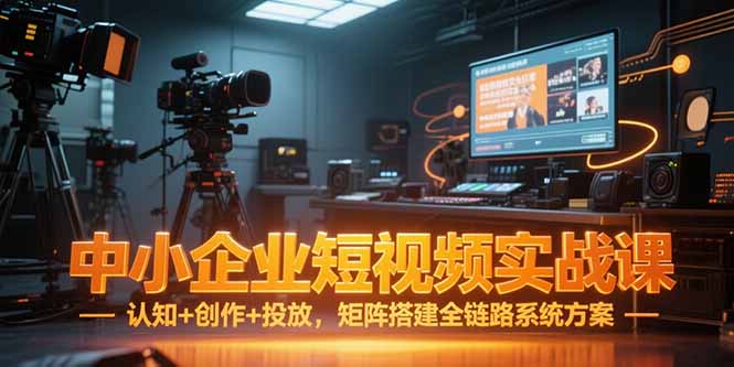 中小企业短视频实战课，认知+创作+投放，矩阵搭建全链路系统方案-泱泱学习社
