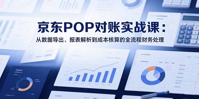 2025京东POP对账实战课：从数据导出、报表解析到成本核算的全流程财务处理-泱泱学习社
