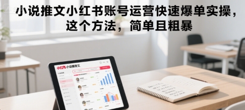 小说推文小红书账号运营快速爆单实操，这个方法，简单且粗暴-泱泱学习社