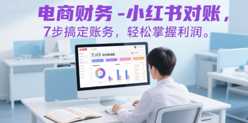 电商财务-小红书对账，7步搞定账务，轻松掌握利润-泱泱学习社