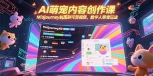 AI萌宠内容创作课，Midjourney制图到可灵视频，数字人带货玩法-泱泱学习社