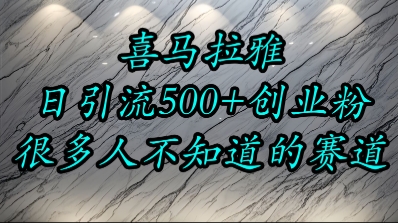 喜马拉雅，小而精的流量赛道，日进500+精准创业粉-泱泱学习社