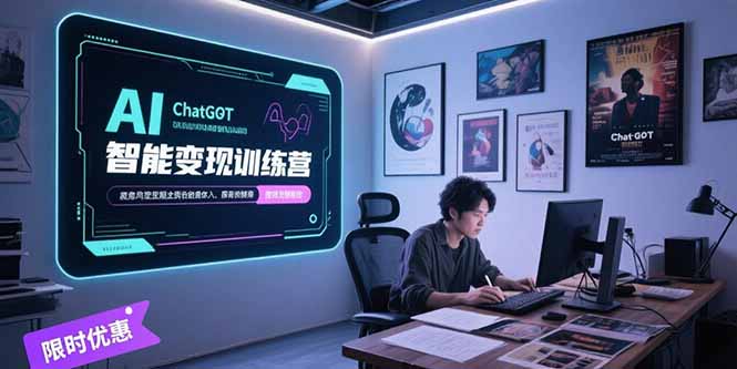 AI智能变现训练营，ChatGPT写作变现，电影解说制作，图文带货方法论-泱泱学习社