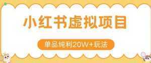 小红书卖虚拟产品，单品纯利20W+玩法分享，4节系列课程-泱泱学习社