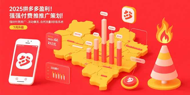 2025拼多多盈利地图：强付费推广策略/活动爆流/自然流量获取系统(7月更新-泱泱学习社