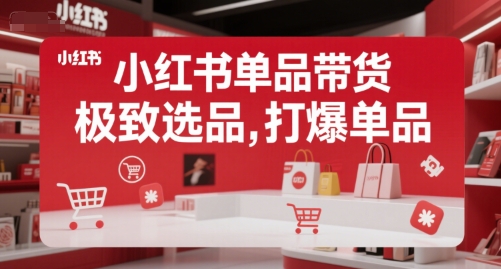小红书单品带货，极致选品，打爆单品(更新)-泱泱学习社