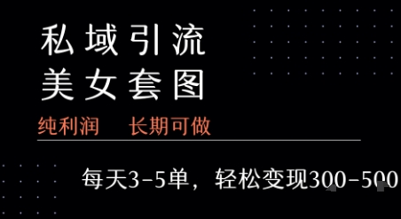 私域卖套图每天3-5单   每单利润99-2张+-泱泱学习社