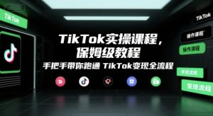 TikTok实操课程，保姆级教程，手把手带你跑通TikTok变现全流程-泱泱学习社