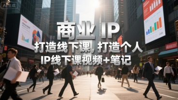 商业IP打造线下课，打造个人 IP线下课视频+笔记-泱泱学习社