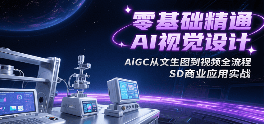 零基础精通AI视觉设计，AiGC从文生图到视频全流程，SD商业应用实战-泱泱学习社