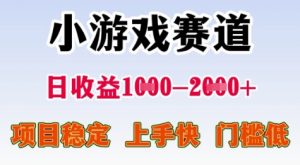 25年暑期高收益项目，小游戏赛道一天收益1-2k+ 稳定项目，上手快，门槛低【揭秘】-泱泱学习社