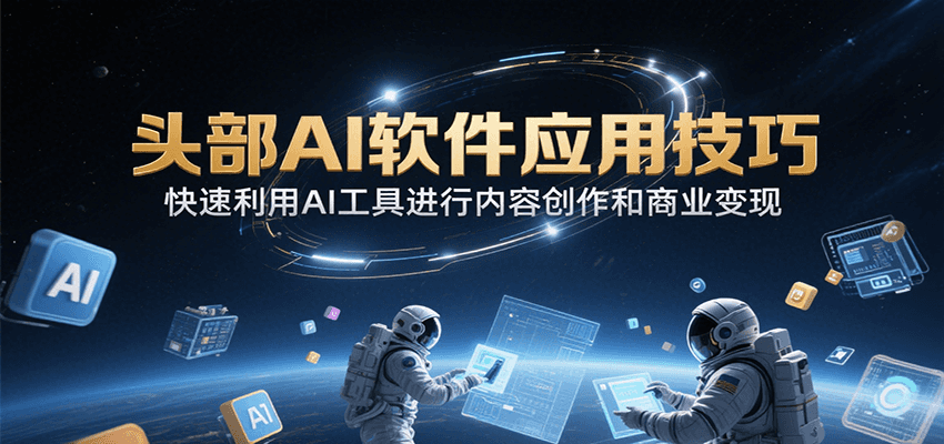 头部AI软件应用技巧，快速利用AI工具进行内容创作和商业变现-泱泱学习社
