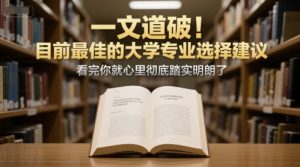 付费文章：一文道破！目前最佳的大学专业选择建议，看完你就心里彻底踏实明朗了-泱泱学习社