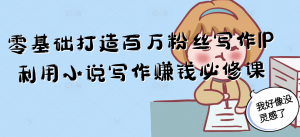 零基础打造百万粉丝写作IP利用小说写作赚钱必修课-泱泱学习社