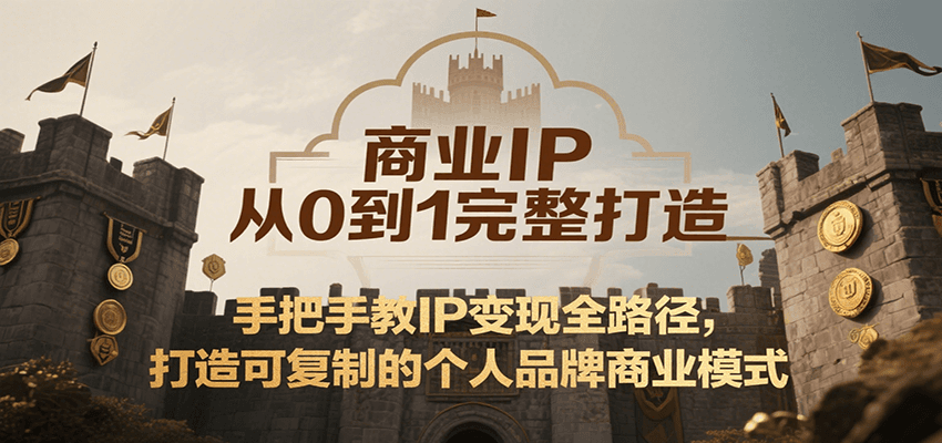 商业IP从0到1完整打造，手把手教IP变现全路径，打造可复制的个人品牌商业模式-泱泱学习社