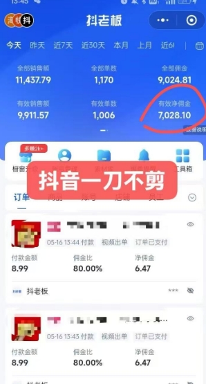 抖音短视频一刀不剪带货，不剪辑，不直播，每天发个视频，等着出单获取带货佣金-泱泱学习社