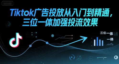 Tiktok广告投放从入门到精通，三位一体加强投流效果-泱泱学习社