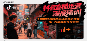 抖音直播运营深度培训，千川投放与自然流核心技能，10天掌握起号及运营(6-7月新课)-泱泱学习社