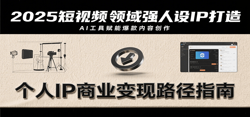 2025短视频领域强人设IP打造，结合爆款案例与AI工具应用，从个人出镜到商业成交转化-泱泱学习社